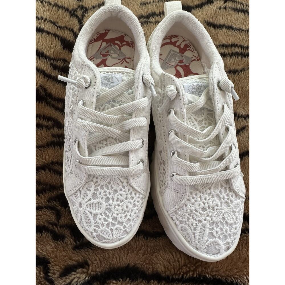 Roxy Girls White Lace Sneakers